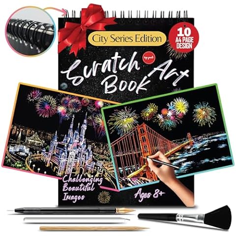 Tip Perk Colorful City Scratch Art Cover