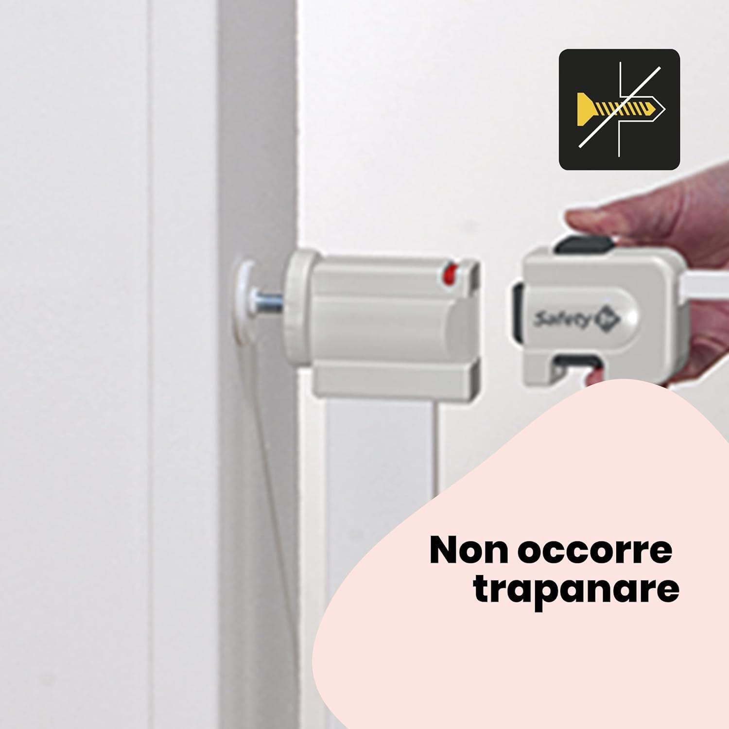 Safety 1st Easy Close Extra Tall Metal Cancelletto di sicurezza alto 91 cm, cancello per bambini, scale, porte e vani con dimensioni 73-80 cm, cancelletto per cani da interno, in metallo colore bianco