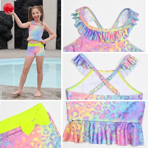 Image of CHILDRENSTAR Little Girls Tankini Swimsuit 2 Pieces Bathing Suit for Kids