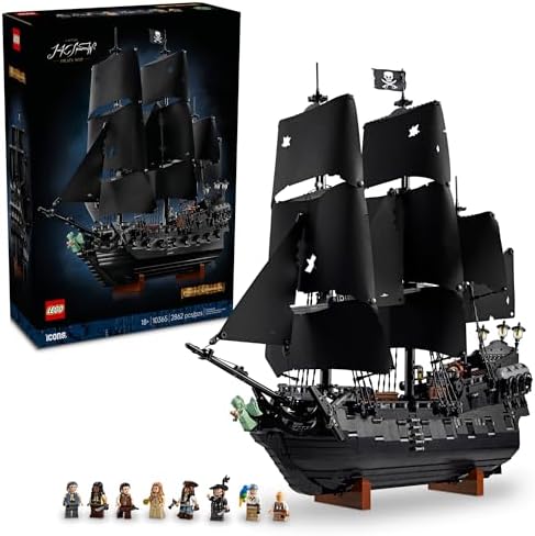 LEGO Icons Navio Pirata do Capitão Jack Sparrow, Kit de Construção para Adultos 10365