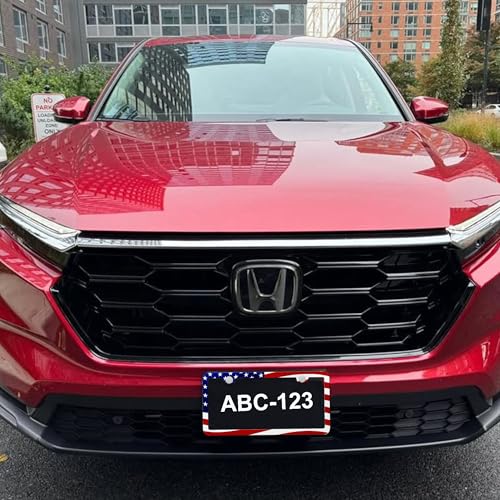 Image of 2 Packs License Plate Frame American Flag Printed Aluminum Metal Licence Plate Holder for Car Universal Fit for Men Women