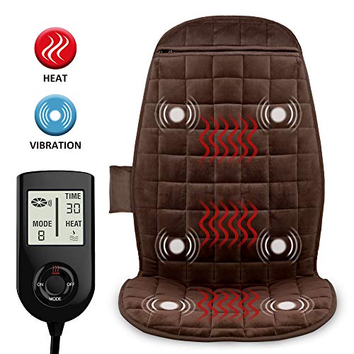 COMFIER Heated Car Seat Cover with Massage,3 Fast Heating Pads & 6 Vibration