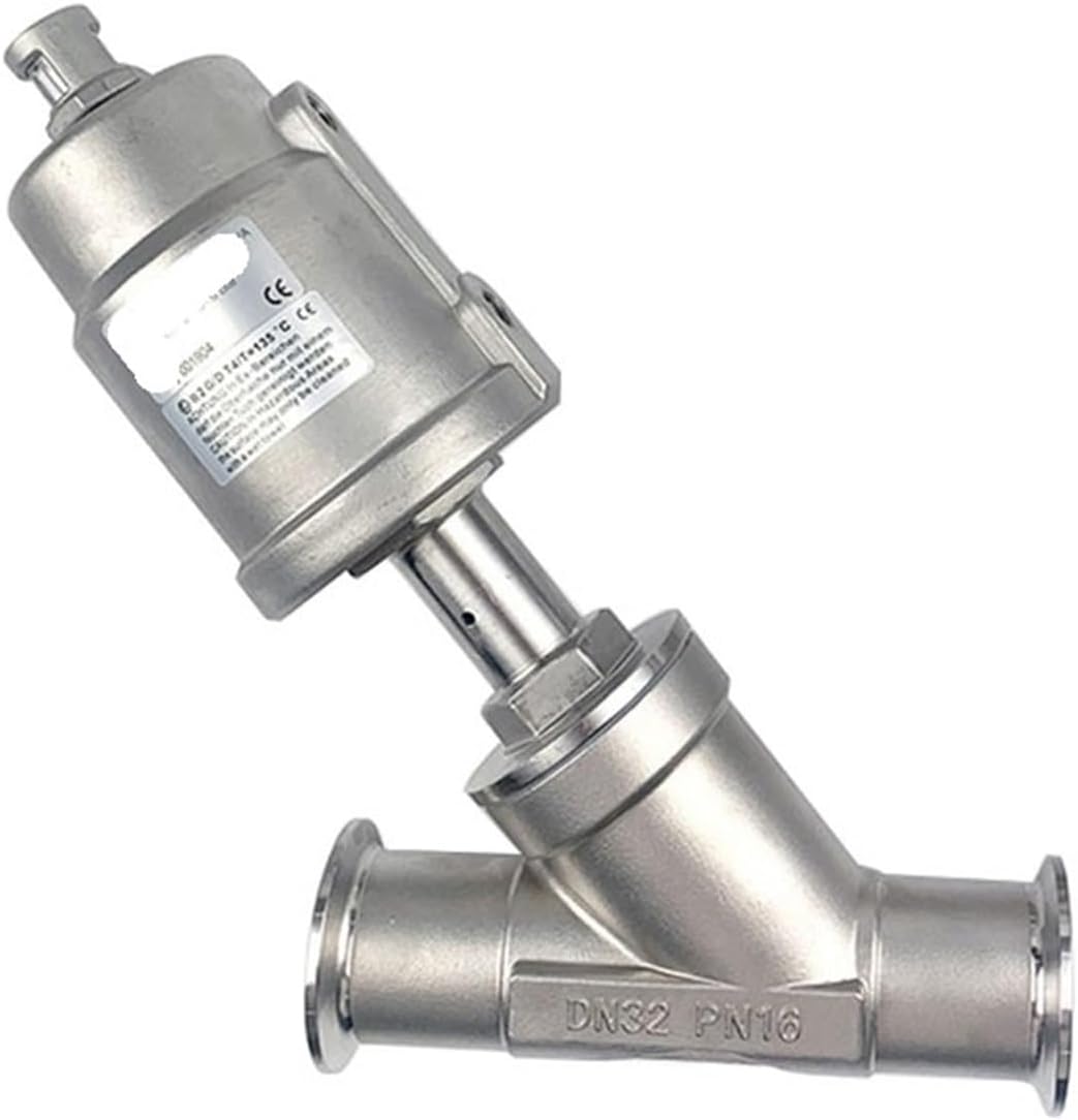 1PCS DN32 stainless steel pneumatic quick-installation angle seat valve normally closed seat valve seal(OPEN_SINGLE ACTING)