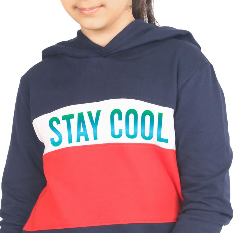 Image of Real Basics Girls Cotton Hooded Sweatshirt (Pack of 1)