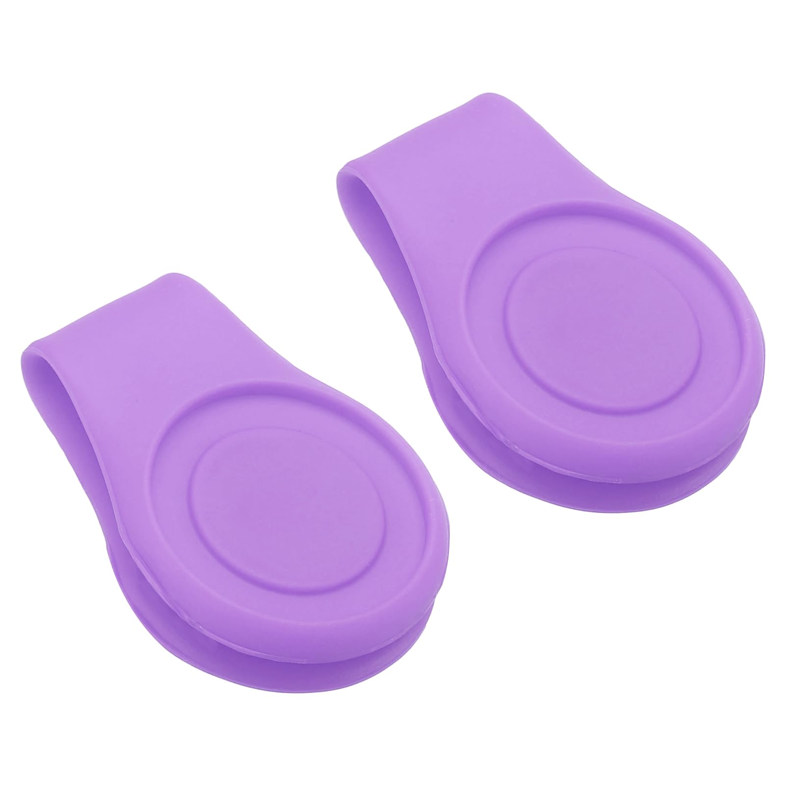 PATIKIL Golf Hat Clip, 2 Pack Silicone Cap Clamp with Magnetic Removable Ball Marker Holder Golf Accessories for (Women & Men), Purple