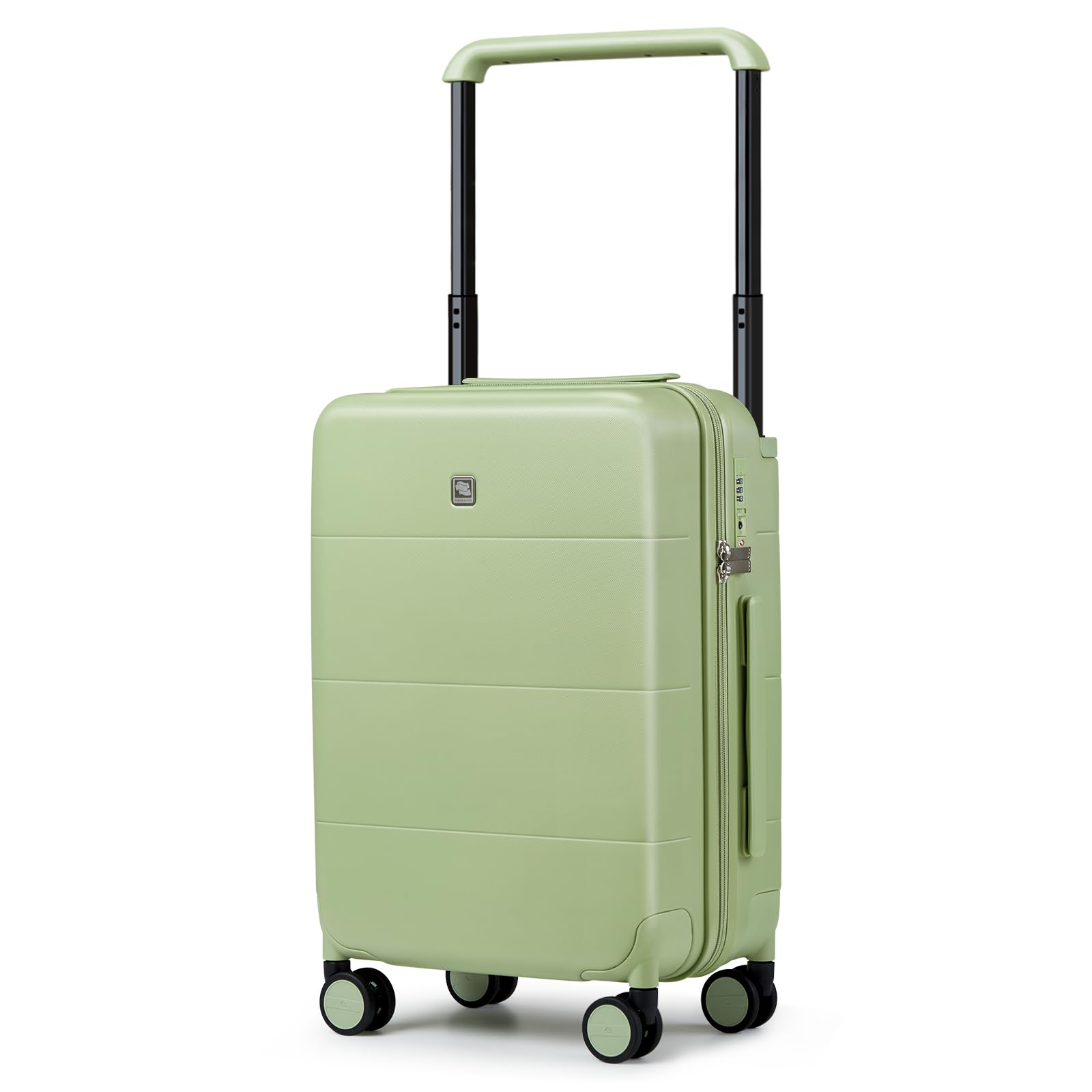 Hanke Carry On Luggage 22x14x9 Airline Approved, Hard Shell Suitcases with Wheels TSA Luggage for Travel Luggage Bag Lightweight 20 Inch Carry-On Luggage(Bamboo Green)