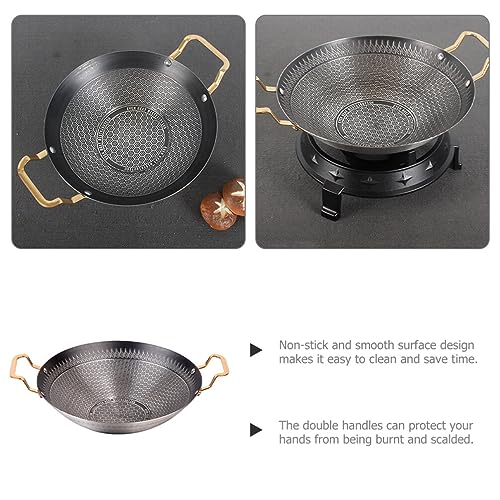 Wok de acero inoxidable con doble asa y superficie antiadherente miniatura 7