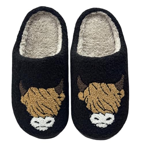 Cute House Slippers for Women Men Fluffy Plush Warm Animal Slippers Winter Comfy Bedroom Shoes2