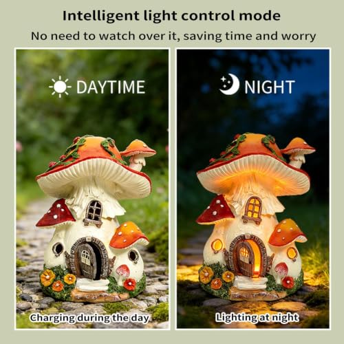 Lampe figurine en résine haut de gamme résistante aux intempéries pour une cour élégante