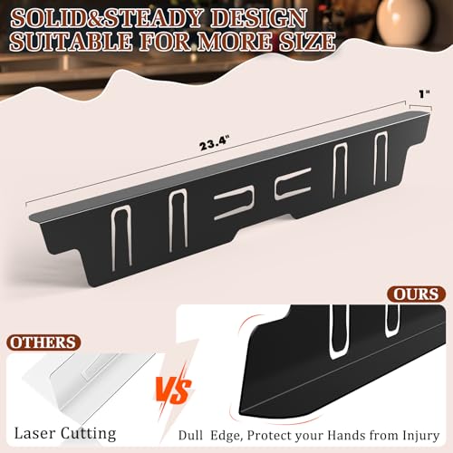 Image of Stainless Steel Stove & Counter Top Gap Covers - Oven Gap Filler Kit 23.4 inch - Heat Resistant Slide-in Range Trim Guard for Seamless Kitchen Accessories Easy Clean