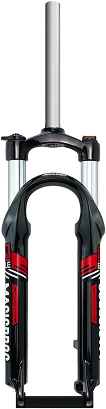 Bike Fork 20 24er Kids Bike Suspension Fork Travel 100mm Mountain Bike Spring Fork Disc Brake Mechanical Fork QR 9 * 100mm Quick Release Front Fork Manual(Black Red,24")