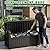 MAIUSCOLI 80 Gallon Outdoor Storage Bench Deck Box Waterproof Resin Lockable UV Resistant Benches Furniture Outside Porch Patio Pool Garden Tool Cushion Black