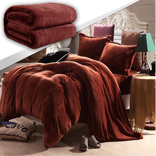 GAIFNAG Manta Sofa Polar Grande 70 x 150 cm Hay Diferentes Tamaños y Colores Disponibles Colcha de Felpa Súper Suave para Todas Las Estaciones, Marrón