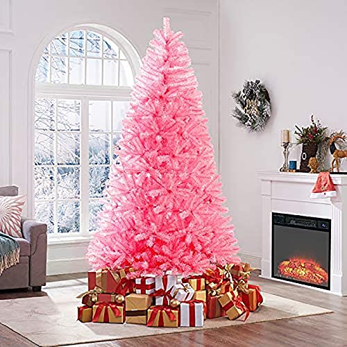 Árbol de Navidad artificial de pino grande colorido para decoración de interiores 5
