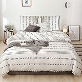 Ropa de cama cómoda y transpirable: el edredón prémium se compone de 100 % microfibra cepillada (tacto similar al algodón lavado), lo que lo hace súper suave, lisa y transpirable. El juego de cama hipoalergénico es muy agradable al tacto y ligero, lo que puede mejorar tu experiencia de sueño y mantenerte cómodo durante toda la noche.