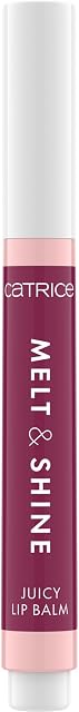 Catrice Melt & Shine Juicy Lip Balm, nr 080, fioletowy, nawilżający, powiększający, błyszczący, promiennie świeży, wegański, bezolejowy, bez parabenów, bez cząstek mikroplastiku, 1 opakowanie g)