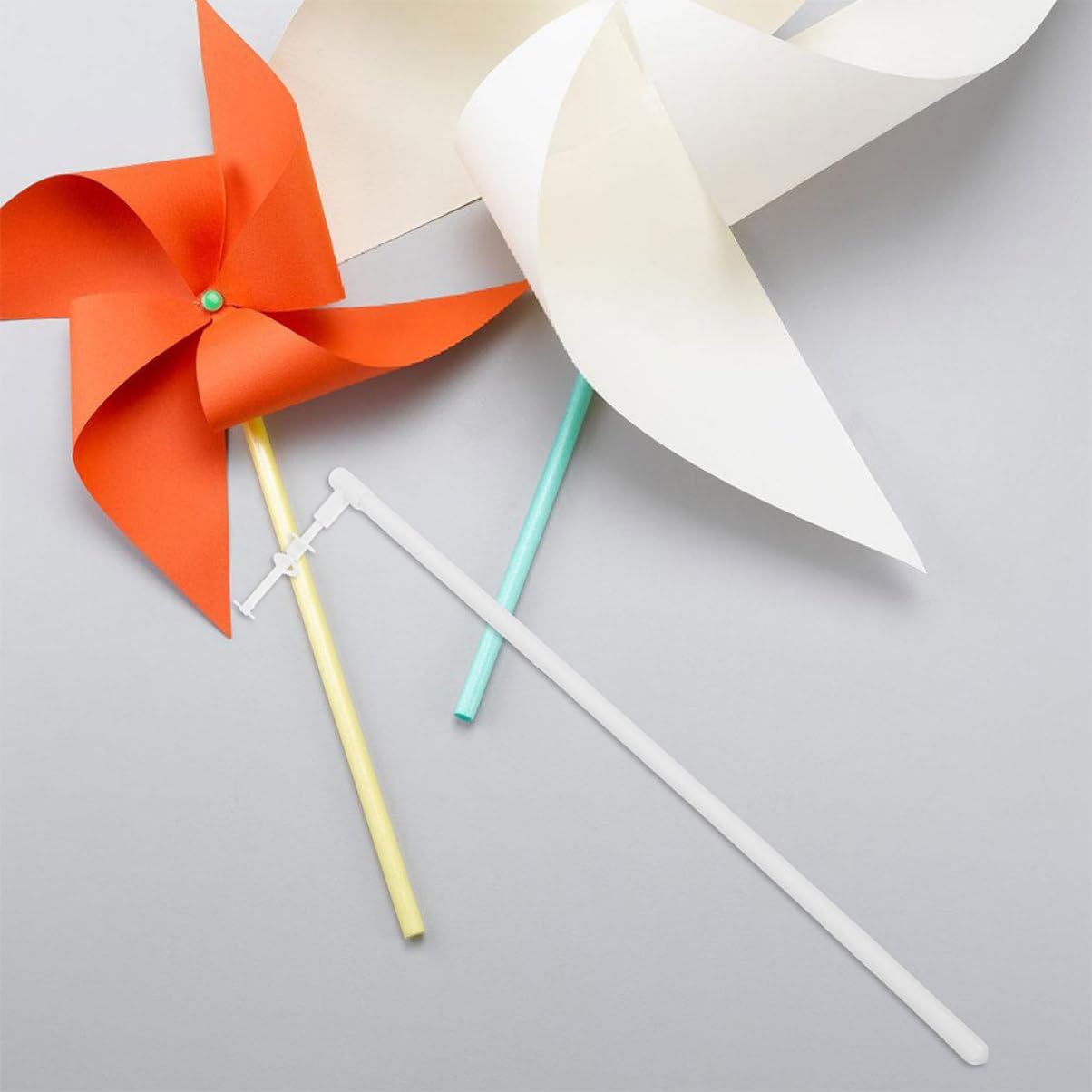 BESPORTBLE 100pcs Windmill Making Sticks Handheld Pinwheel Rods for Crafting Unique Windmills and for Garden Decor and Creative Projects