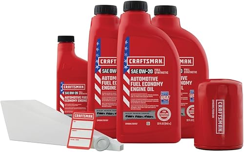 CRAFTSMAN Kit completo de cambio de aceite sintético 0W-20 de 3.5 cuartos de galón compatible con Honda Insight Hybrid 1.3L 2010-14 -En el kit: 3.5