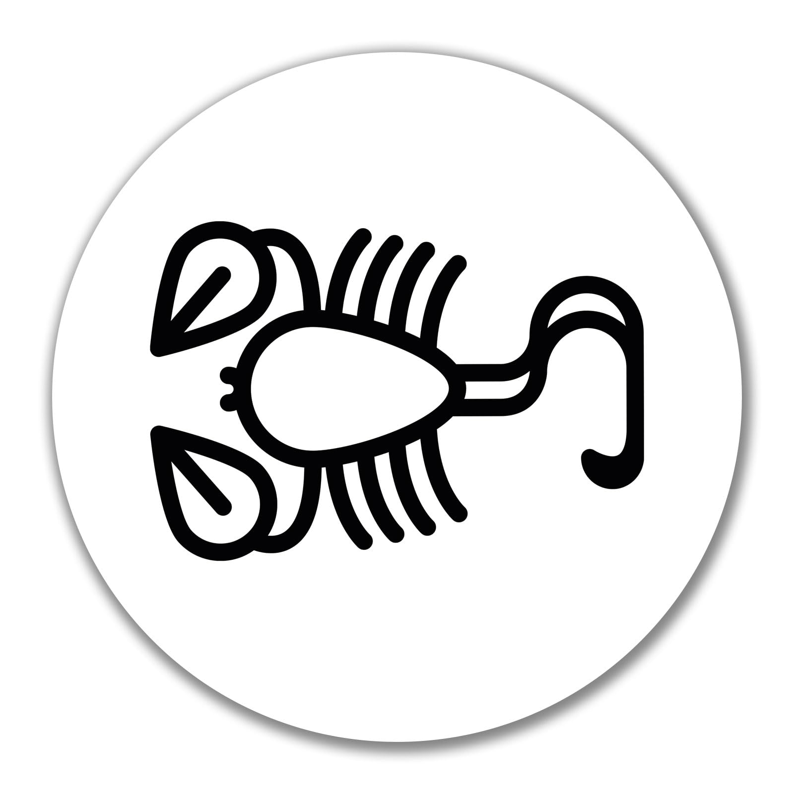 Huuraa Aufkleber Skorpion Sternzeichen Symbol 10 cm – Sticker Dekosticker