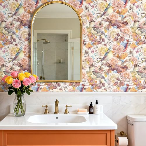 Papier peint oiseaux coloré pour décorer une chambre de bébé