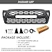 HAPSO Front Bumper Upper Grille Mesh Grill Fit For 2005-2011 Toyota Tacoma Upgrade Front Grille Grill Assembly Replacement Matte Black (With LED Lights)