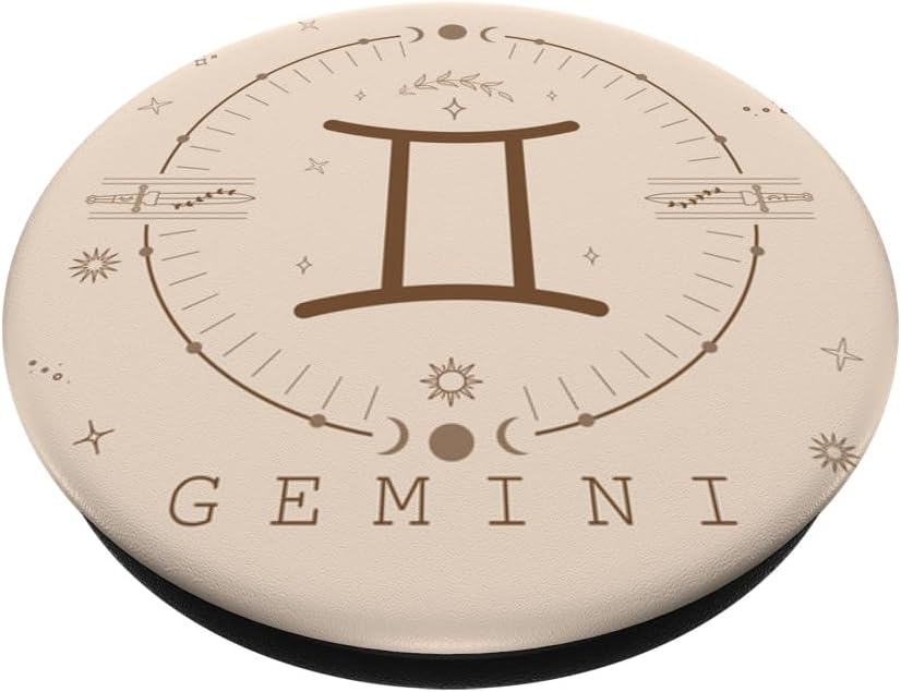 Astrological Stars Celestial Zodiac Sign Aesthetic Gemini PopSockets Adhesive PopGrip - Image 2