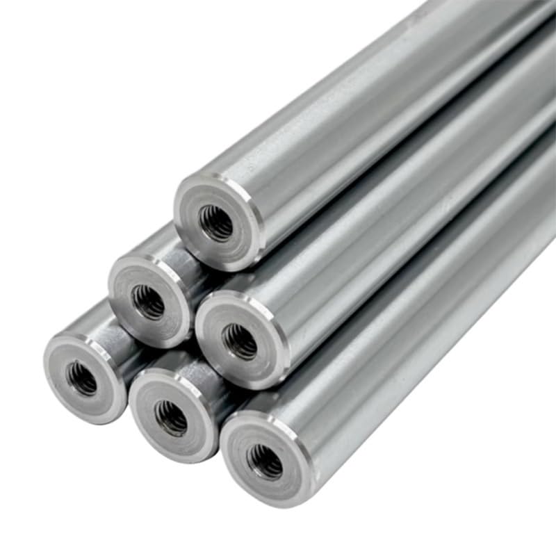 2 ejes lineales cromados con extremos roscados: OD8-25 mm, longitud: 100-1000 mm, varillas de tierra de precisión con agujeros de rosca M4-M8 (OD12 mm (M6 x 12 mm), 150 mm