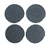 Produktbild xiaoshenlu Glasuntersetzer aus Baumwolle - Getränke-Untersetzer für Tisch, Bar, Gläser - 4er Pack, Rund Durchmesser 11 cm, Dunkelgrau