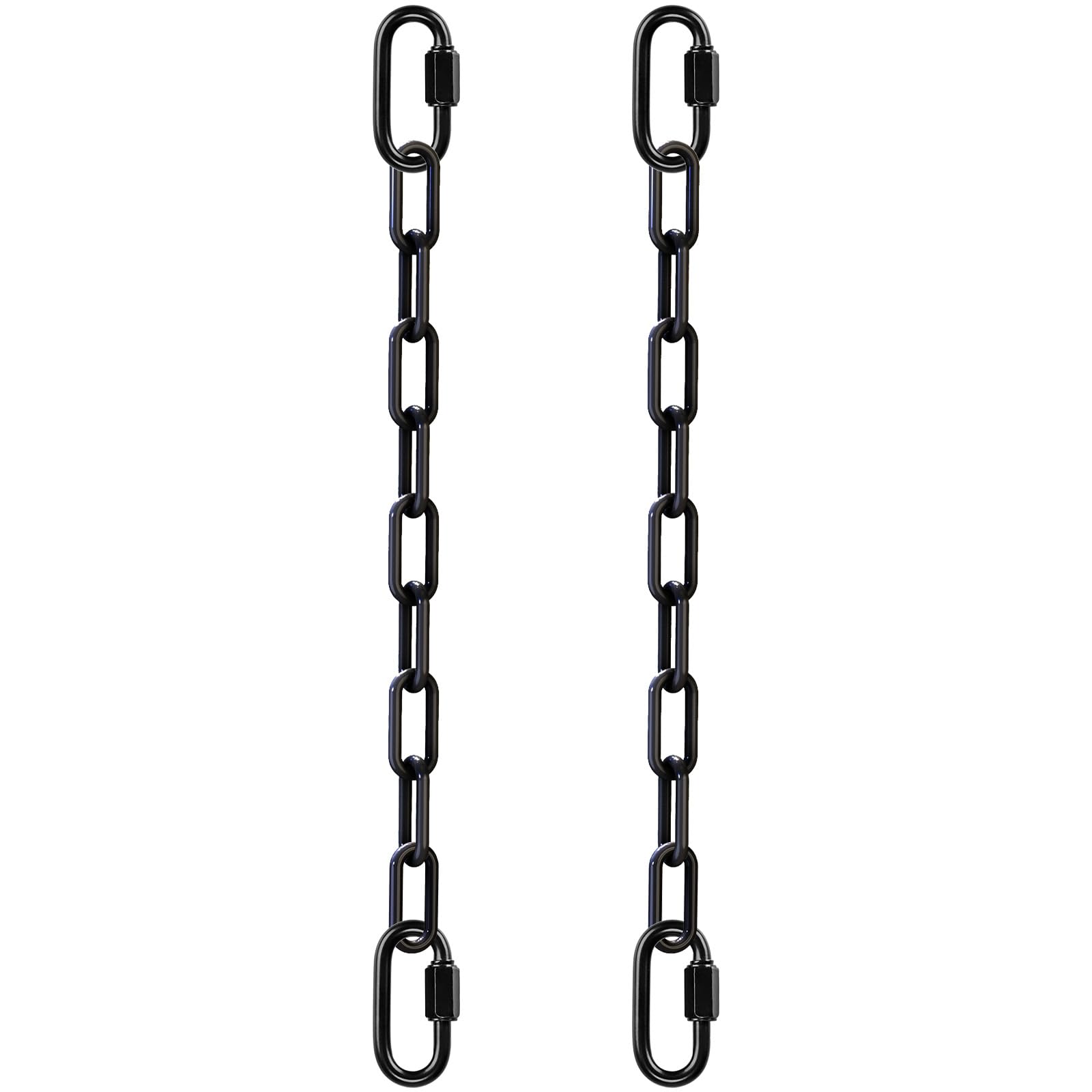 SELEWARE Confezione da 2 Catene sospese da 152 cm con 4 moschettoni, capacità 453,6 kg, Catene rivestite in plastica, Kit Hardware per Altalena, Sedia sospesa, Sacchi da Boxe, Palestra Interna ed