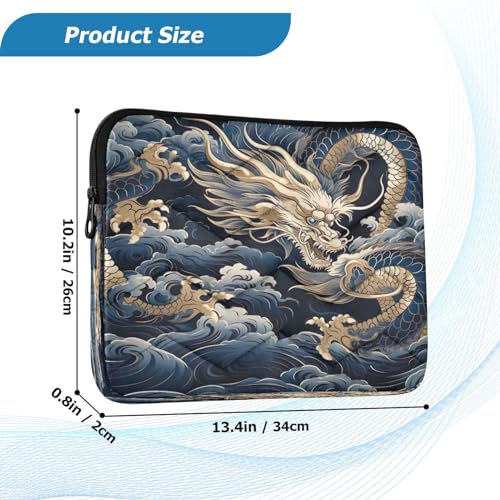 Funda para portátil 13-14 pulgadas patrón dragón dorado miniatura 3