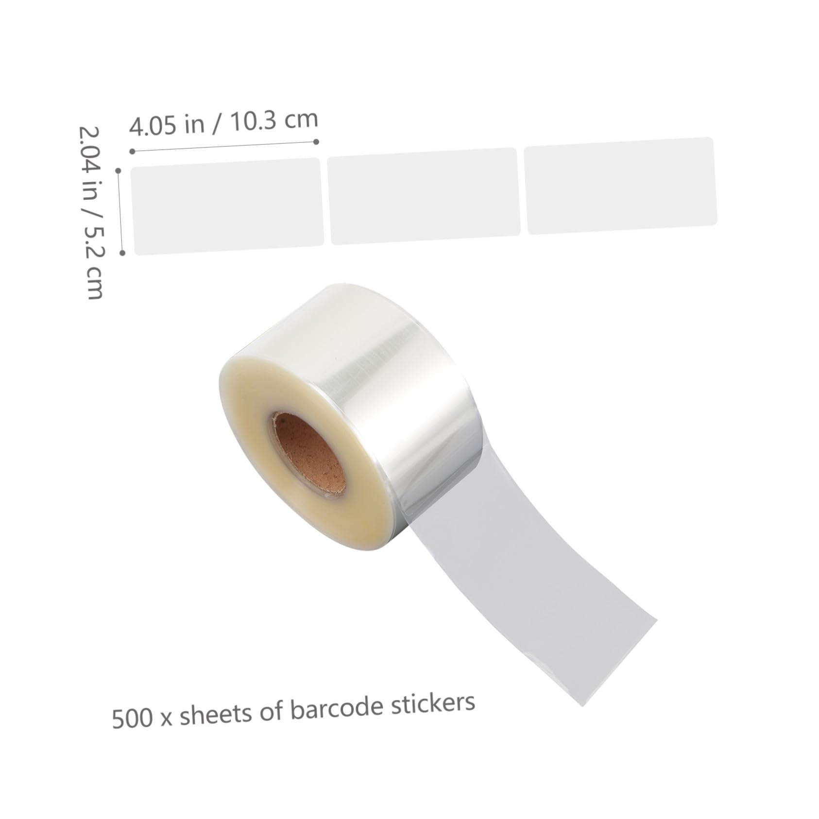 Gadpiparty Etichette Adesive Trasparenti PVC 52X103 MM Alta Definizione per Codici a Barre Biblioteca, 500 Pezzi per Ufficio e Negozi