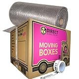 20 Extra Large Strong Cardboard House Moving Packing Boxes Kit with 60 Metres Wide Bubblewrap and Tape