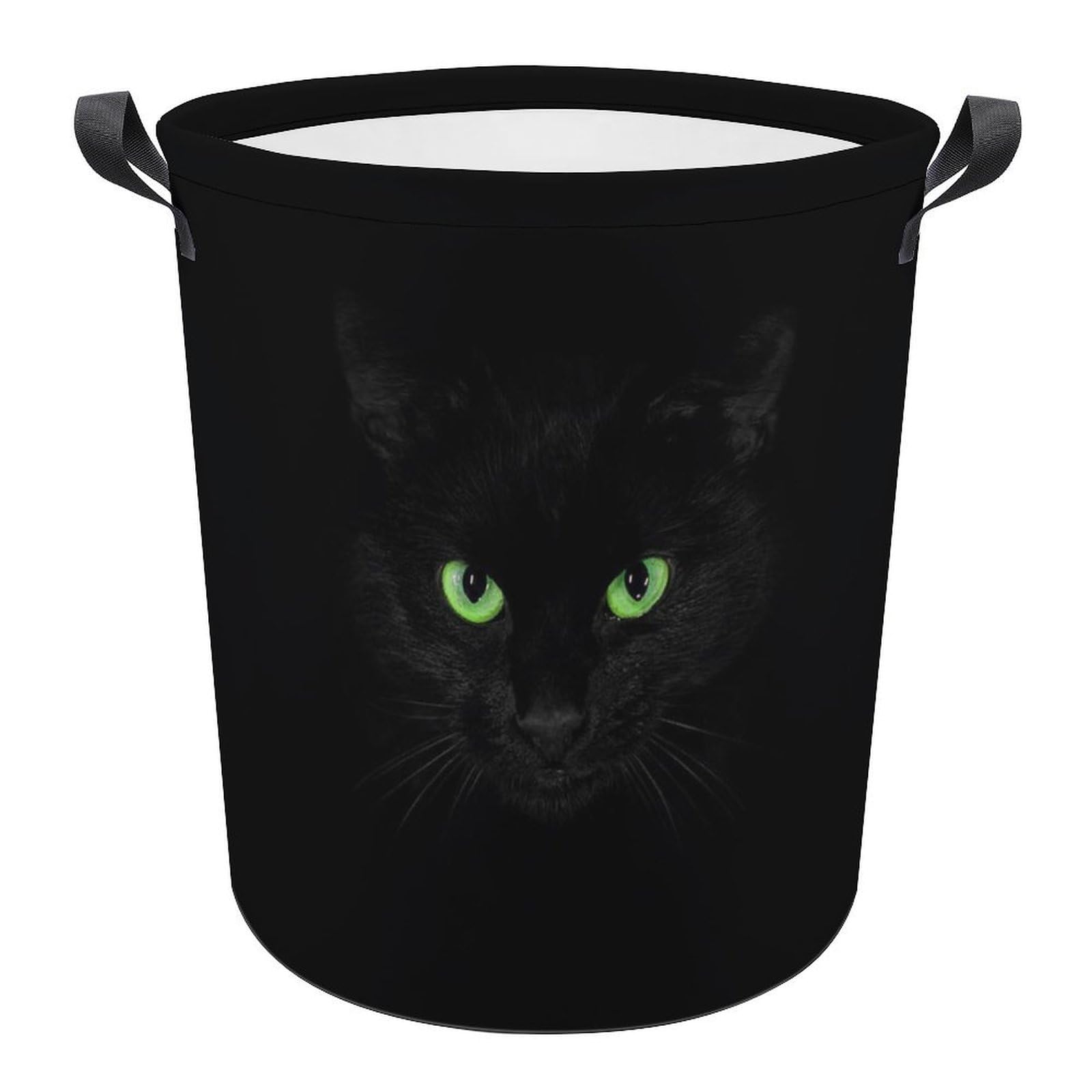 Cmagnifico As Shown Laundry Hamper, Black Cat Laundry Basket, Washing Basket With Handle