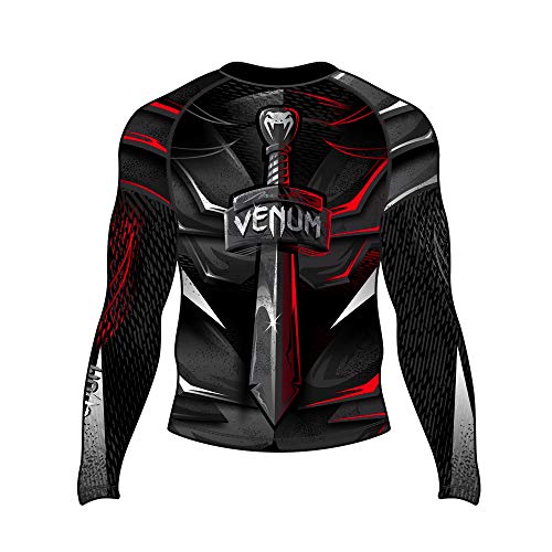 Rash Guard Venum Gladiador Sword Preto e Vermelho-G