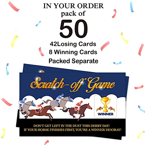 Horse Race Scratch Off Cards 50 Unidades Juego de Mesa miniatura 4