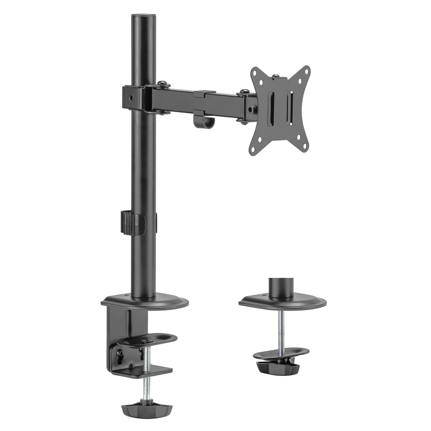 Maclean Support de bureau pour moniteur LCD, bras simple, VESA 75x75 et 100x100, 17-​32", 9kg, MC-​572N, Schwarz