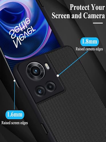 Image of TOUCCH Liquid Silicone Case Cover for OnePlus 10R 5G / 10R Prime 5G | Shock Proof Design & 360 Degree Protection| Premium Soft Black Cover for 1+ 10R / 10R Prime 5G | Silicone Sand Blast - Black