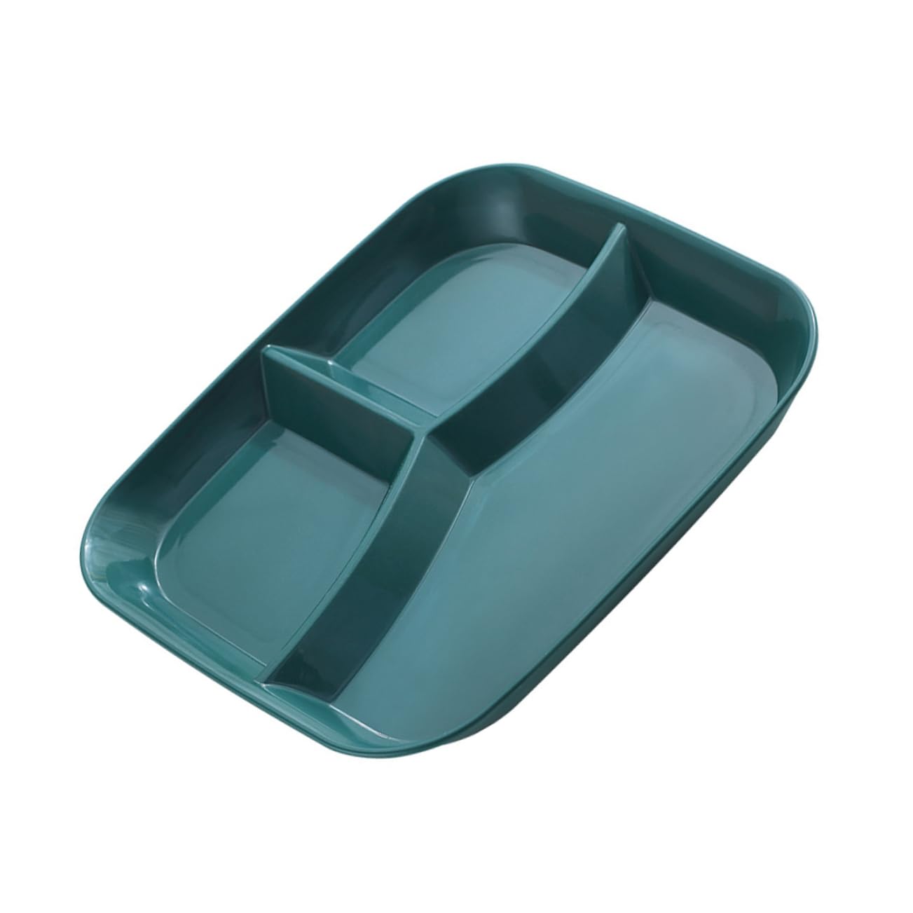 Ciieeo Three Compartment Plastic Food Tray Sub Grid Plate for Portion Control for Balanced Breakfasts Easy to Clean Design Suitable for Family Meals