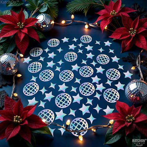 Image of KatchOn, 200Pcs Holographic Disco Confetti Iridescent Disco Ball Confetti for Graduation Party Supplies 2026 Prom Day Decorations Graduation Decorations 2026 Disco Table Decor