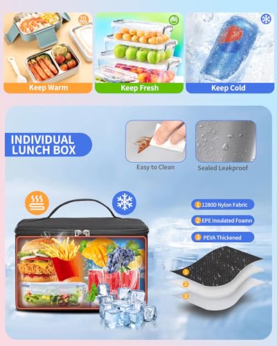 ESTARER Laptop Backpack, Lunch Backpack 15.6 Inch with Insulated Lunch Box for Men Women Water Resistant Work Computer Bag for Office,College,Commuter,Travel,Picnic3