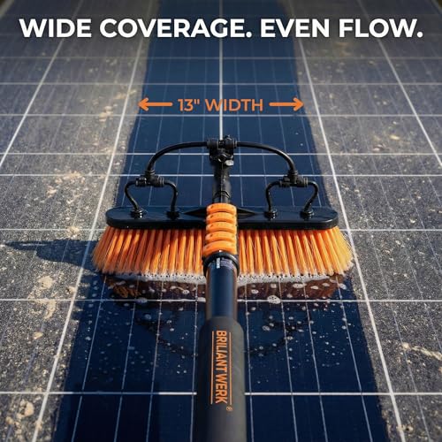 Image of Briliantwerk Solar Panel Cleaning Brush 20 ft Extension Pole