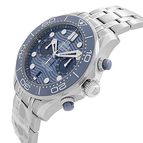 Omega Seamaster Diver Chronograph Automatic Chronometer Blue Dial Men's Watch 210.30.44.51.03.0013