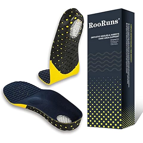 Plantar Fasciitis Insoles for Men and Women, 245mm Adaptable Hard Arch Support Shoe Inserts, 1 Pair of Orthotic Shoe Insoles for Flat Foot Pain Relief, EVA Athletic Gel Insoles for Work Boots Cover