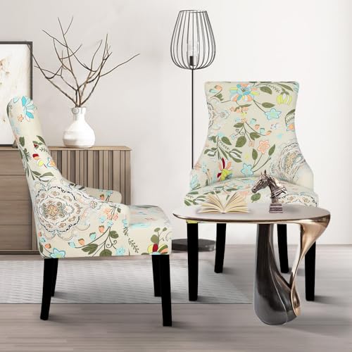 Lellen XF02 Wingback Chair Slipcover Printed Wing Back Chair Covers thumb #1