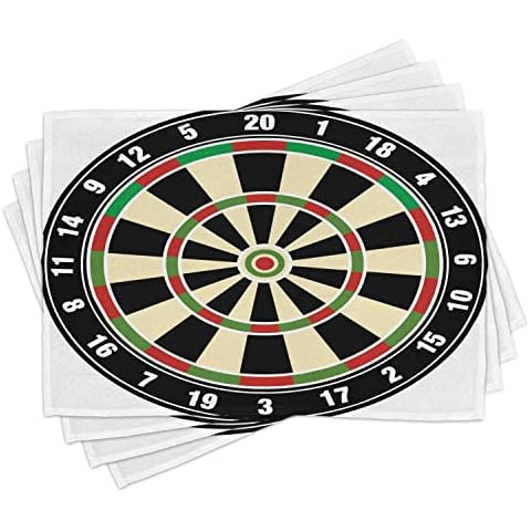 ABAKUHAUS Dart Board Placemats Set of 4 Cover
