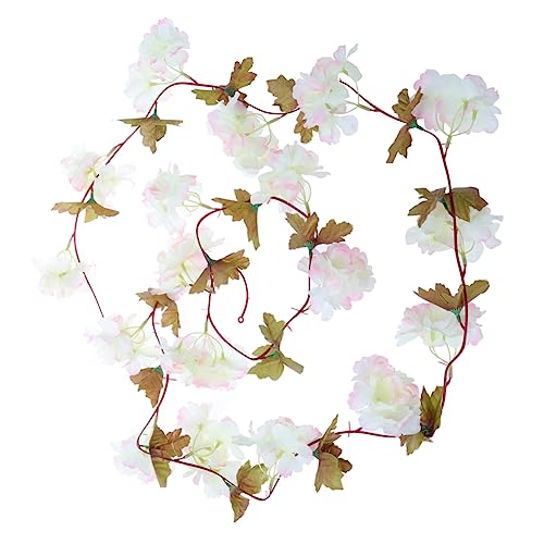 SEWACC ライトピンクのチェリーラタンウェディングアーチ装飾 つる植物葉付き 結婚式・ホームデコレーション用シルクフラワー・壁掛けガーランド・エアコンペンダント用