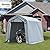 Outsunny 6' x 8' Carport Portable Garage, Heavy Duty Storage Tent, Patio Storage Shelter w/Anti-UV PE Cover and Double Zipper Doors, for Motorcycle Bike Garden Tools, Light Gray