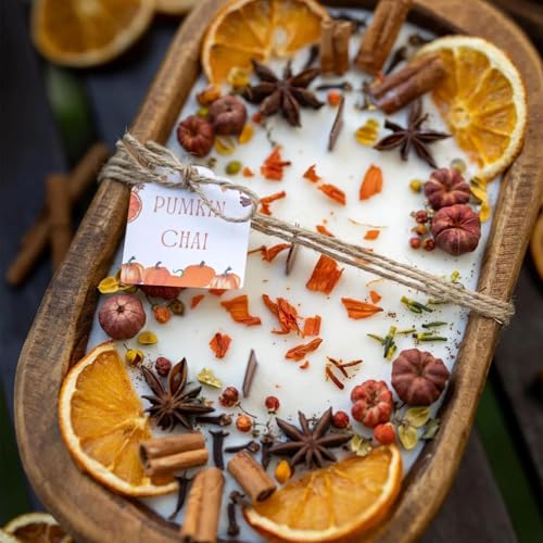 Romantic gift : bougie en bol de bois pour décoration de table