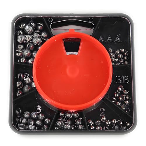 Aiyraa Fishing Weights 7 Way Dispenser, AAA BB SSG 2.4.6.8 For Carp and Coarse Angling Fishing Accessories, Lead Shot for Carp and Coarse Angling, Multi-Size Fishing Weight Split Shot Tackle