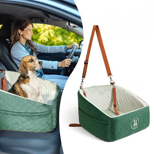iPetba Seggiolino per Cani Auto per Piccoli & Medi Cani – Protezione Anti-Crash, Antiscivolo, Protegge l'Interno dell'Auto, Rimovibile & Lavabile